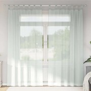 vidaXL Cortinas de voile com laços 2 pcs cinzento-claro 140x225 cm
