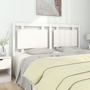 Cabeceira de cama 165,5x4x100 cm madeira de pinho maciça branco