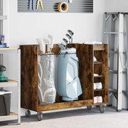 vidaXL Armário de Golfe com roda Carvalho Defumado 120 x 45 x 98 cm