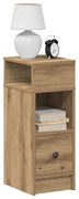 vidaXL Mesa de cabeceira com gaveta 25x31x66 cm carvalho artisiano