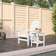 vidaXL Cadeira de jardim Adirondack com mesa PEAD branco