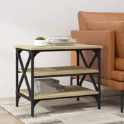 vidaXL Mesa de apoio 55x38x45 cm derivados de madeira carvalho sonoma
