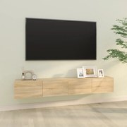 vidaXL Armários parede 2pcs 100x30x30 cm derivados madeira sonoma