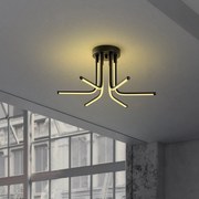 Chandelier Leddaisy – Preto – 55x25x55 cm