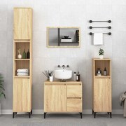 vidaXL Armário WC 65x33x60 cm derivados de madeira carvalho sonoma