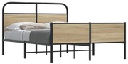 vidaXL Estrutura cama s/ colchão derivados de madeira carvalho sonoma
