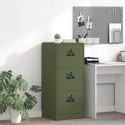 vidaXL Armário de Arquivo com gaveta Verde Oliva 44 x 50 x 106.5 cm