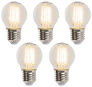 Conjunto de 5 Lâmpadas LED Globo E27 Dimerizáveis 5W 470lm 2700K