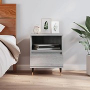 vidaXL Mesa de cabeceira 40x35x50 cm derivados de madeira cinza sonoma