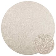 vidaXL Tapete ZIZUR creme Ø 200 cm aspeto de juta interior e exterior