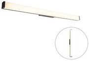 LED Candeeiro de parede moderno preto 92 cm IP44 - Cascada Moderno