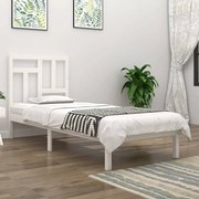 Estrutura de cama 90x200 cm pinho maciço branco