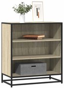 vidaXL Aparador 68x35x76 cm deriv. de madeira/metal carvalho sonoma
