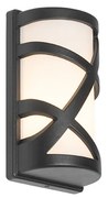Candeeiro de parede exterior moderno preto IP44 - Suzie