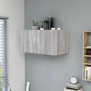 vidaXL Armário de parede 80x39x40 cm madeira proc. sonoma cinzento