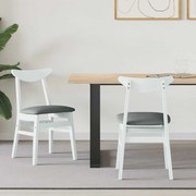 vidaXL Cadeiras de Jantar 2 pcs Branco 42 x 47,5 x 81 cm
