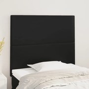 Cabeceira de cama 2 pcs couro artificial 100x5x78/88 cm preto