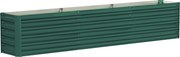 Outsunny Canteiro quadrado canteiro elevado em aço galvanizado barras de suporte e placas de canto fundo aberto 240 x 40 x 45 cm verde | Aosom Portugal