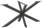vidaXL Pé de mesa de jantar em formato de aranha, antracite, 150x78x(72-73) cm, aço