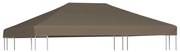 vidaXL Cobertura de gazebo 310 g/m² 3x3 m cinzento-acastanhado