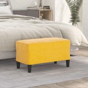 vidaXL Banco 70x35x41 cm veludo amarelo
