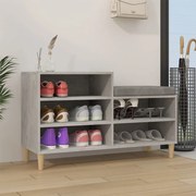 vidaXL Sapateira 102x36x60 cm derivados de madeira cinzento cimento