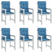 vidaXL Almofadões lombares p/ cadeiras 6pcs 100x50x4cm mesclado tecido