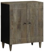 vidaXL Aparador cinzento claro 60x33,5x75 cm madeira maciça manga
