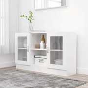 vidaXL Armário vitrine derivados de madeira branco brilhante