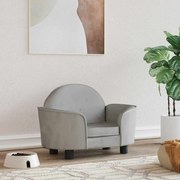 vidaXL Cama para cães 66x40x45 cm veludo cinzento-claro