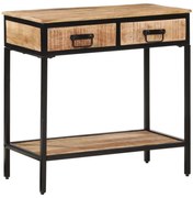 vidaXL Mesa consola 70x35x70 cm madeira de mangueira áspera maciça