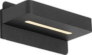 Candeeiro de parede moderno preto com LED, USB e interruptor - Ted