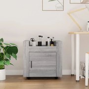 vidaXL Trólei secretária 60x45x60 cm derivados madeira sonoma cinza