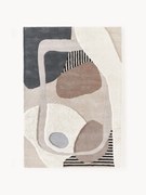 Tapete em lã artesanal com relevo Rosco