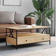 vidaXL Mesa de centro 100x51x45 cm derivados madeira carvalho sonoma