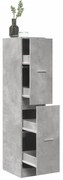 vidaXL Armário boticário 30x41x144,5cm derivados madeira cinza cimento