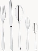 Conjunto de talheres polidos em aço inoxidável Leaf, vários tamanhos