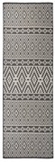 vidaXL Tapete de tecido plano para exterior 80x250 cm riscas pretas
