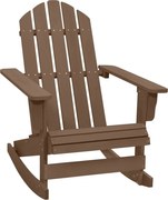 vidaXL Cadeira de baloiço para jardim madeira castanho