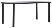 vidaXL Mesa de jantar 160x80x75 cm MDF preto e cinzento cimento
