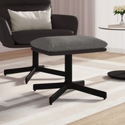 vidaXL Apoio de pés60x60x36cm tecido/couro artificial cinzento-claro