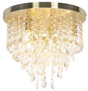 Candeeiro de teto clássico dourado/latão 35 cm - Medusa