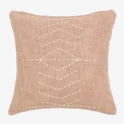 Coussin Carré 40x40 Cm En Coton Ceara Nudez Castanho Claro - Sklum