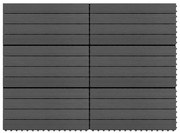vidaXL Ladrilhos de pavimento 6 pcs WPC 1,08m² 60x30 cm preto