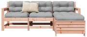 vidaXL 4 pcs conj. sofás jardim madeira abeto-de-douglas