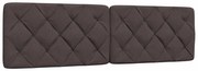 vidaXL Almofadão de cabeceira 180 cm tecido castanho-escuro