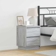 vidaXL Criado-Mudo com Luzes LED Cinza Sonoma 39x34,5x50 cm