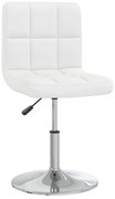 vidaXL Cadeira de jantar couro artificial branco