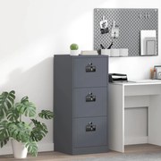 vidaXL Armário de Arquivo com gaveta Antracite 44 x 50 x 106.5 cm