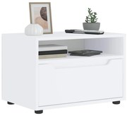 vidaXL Móvel TV VISNES derivados de madeira branco 60x40x38 cm